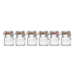 Glass Clip Top Spice Jar Set