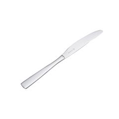 Sleek stainless steel knife against a white background, featuring a reflective surface and engraved with "Vıners" near the handle. Sophisticated and modern.