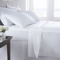 100% Egyptian Cotton 400 Thread Count Fitted Sheet | White