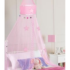 Bed Canopy Star Pink