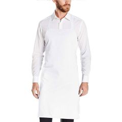 100% Cotton White Bib Apron - Front