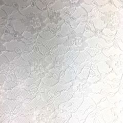 Embroidered Lace Fabric White