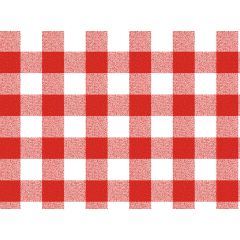 Red Check Oil Cloth 107-1 - Price by the metre