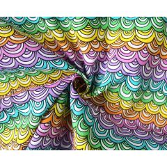 MP Doodle Rainbows Polycotton White Fabric 1208 – Price by the Metre