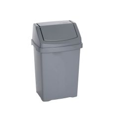 Casa 8 Litre Swing Bin Silver