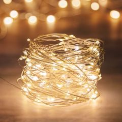 120 warm white micro LED USB string light 12m static