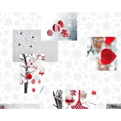 Christmas Glossy Oil Cloth Decor 125.1 - By the Metre