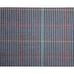 Dogtooth Polyviscose Tartan Black/Blue Fabric 1312 - Price by the Metre