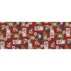 Patchwork Christmas Oil Cloth 1334-02  - Price by the Metre