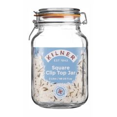 Kilner Clip Top Square Jar 2 Litre