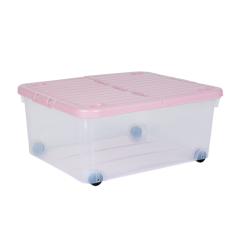 Wham 30 Litre Wheeled Storage Box Pink