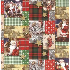 Christmas PVC Oil Cloth Santa List 1655-00 -Sold by the Metre