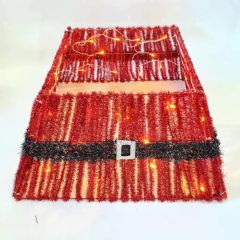 LED Light Up Christmas Tree Skirt Red Santa