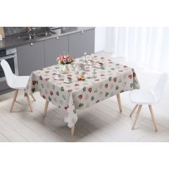 Country hearts PVC oil cloth tablecloth 140cm wide sold by the metre
