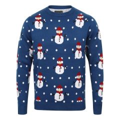 Snowman Christmas Jumper Blue at Guineys Ireland