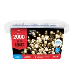 2000 LED Warm White Christmas Lights 100 Metres at Guineys Ireland