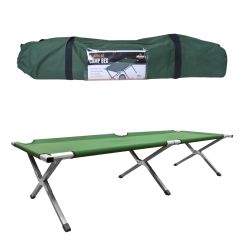 Green Folding Camp Bed with Carry Bag