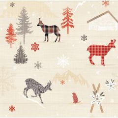 Christmas Reindeer PVC Oil Cloth Tablecloth 215.1 - Price by the Metre 