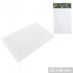 Chenille Bathmat White 50x80cm