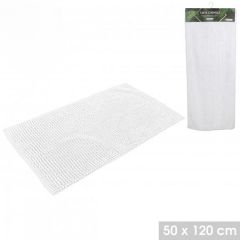 Chenille Bathmat White 50x120cm