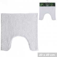 Chenille Toilet Mat White