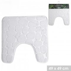 White Memory Foam Toilet Mat