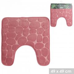 Pink Memory Foam Toilet Mat