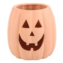 25cm Terracotta Halloween  Pumpkin Decoration