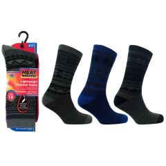 Men's 1 Pack Fairisle Thermal Lightweight Socks