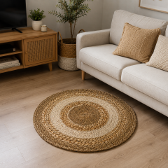 Round Natural Jute Rug