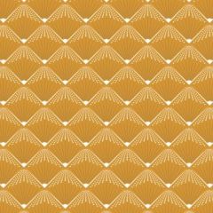 Geometric pattern with repeating white dotted triangles on an orange background.