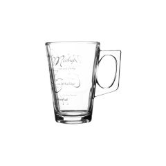 Script Set of 2 Latte Glasses