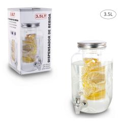 Glass Beverage Dispenser 3.5 Litres