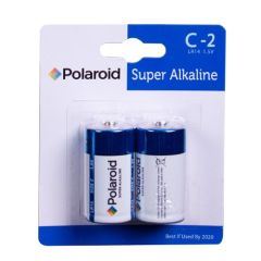 Polaroid Super Alkaline C Cell Battery (Pack of 2) 