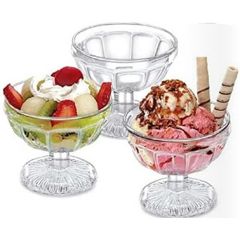 Glass Ice Cream Cup Set of 3