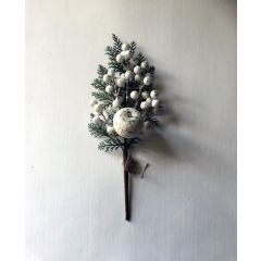 Christmas Decoration Berry & White Apple Spray at Guineys Ireland