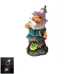 Floral Gnome Outdoor Solar Light