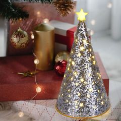 Christmas Shining Tree Shape Silver