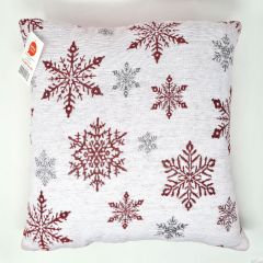 Snowflake White Cushion Cover