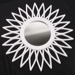 Rattan Style Sunburst Mirror 50cm