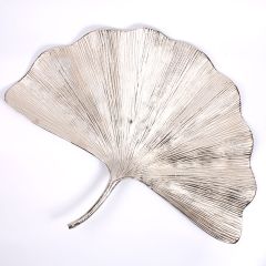 Silver Lotus Leaf Wall Art