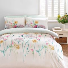 Catherine Lansfield Meadowsweet Bright floral reversible duvet cover set