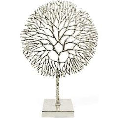 Silver Coral Sculpture 53cm Ornament
