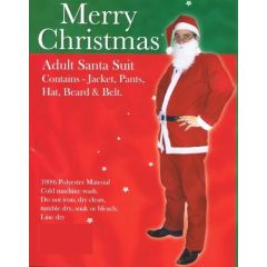 Christmas Santa Suit Costume - Adult Size at Guineys Ireland