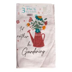 I'd Rather be Gardening 3 Pack Tea Towel