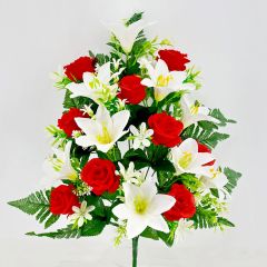 Artificial Lily Rose Red