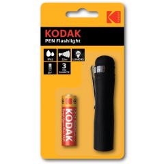 Kodak LED Pen Torch – Black – 25m Beam – AA Battery Included