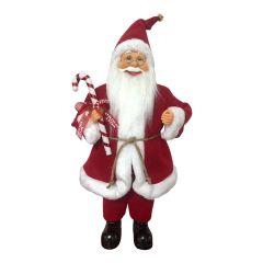 Standing Santa Claus Candy Cane Christmas Decoration 45cm