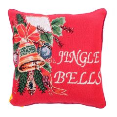 Jingle Bell Tapestry Christmas Cushion Cover