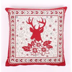 Deer Head Tapestry Christmas Cushion Cover